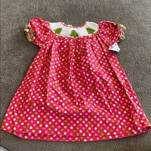 Smocked Christmas Tree Dress